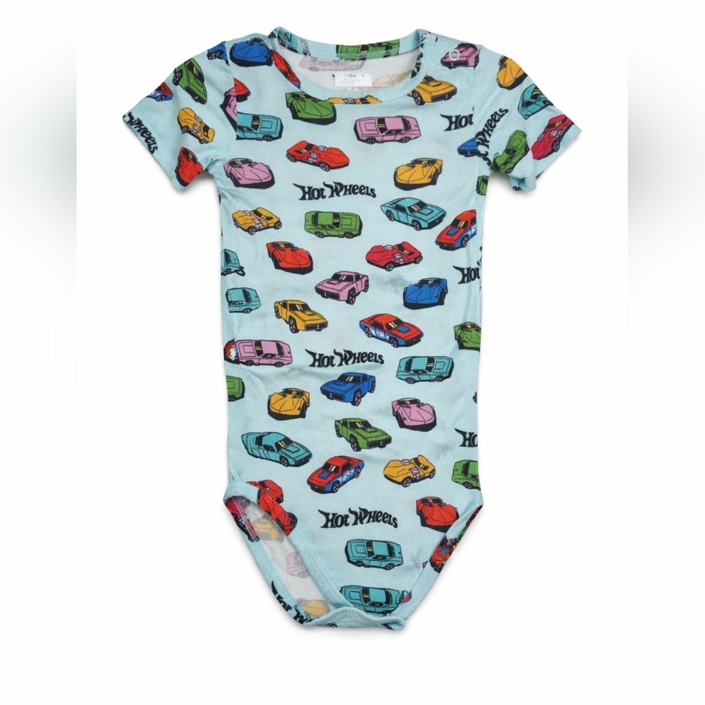 Hot Wheels x Posh Peanut 2T Toddler One-Piece Cars Print